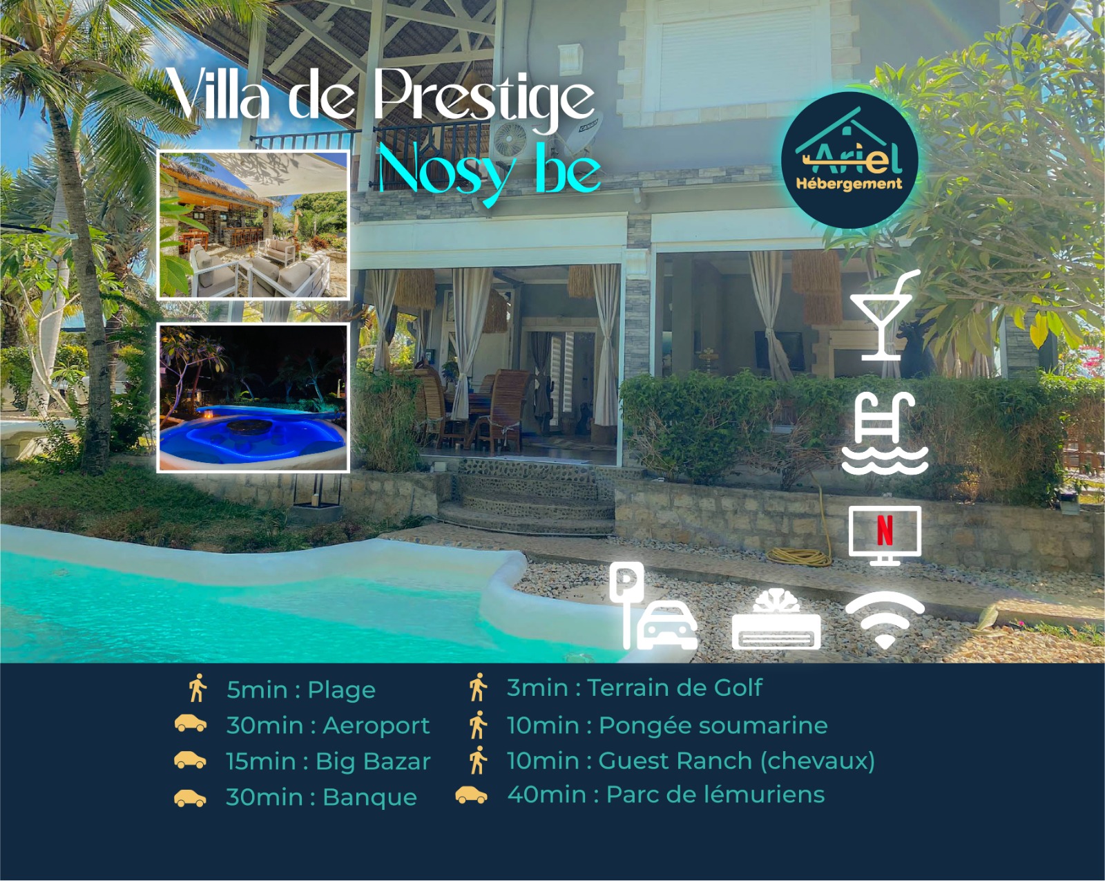 Villa Bemouk - près du golf - spa