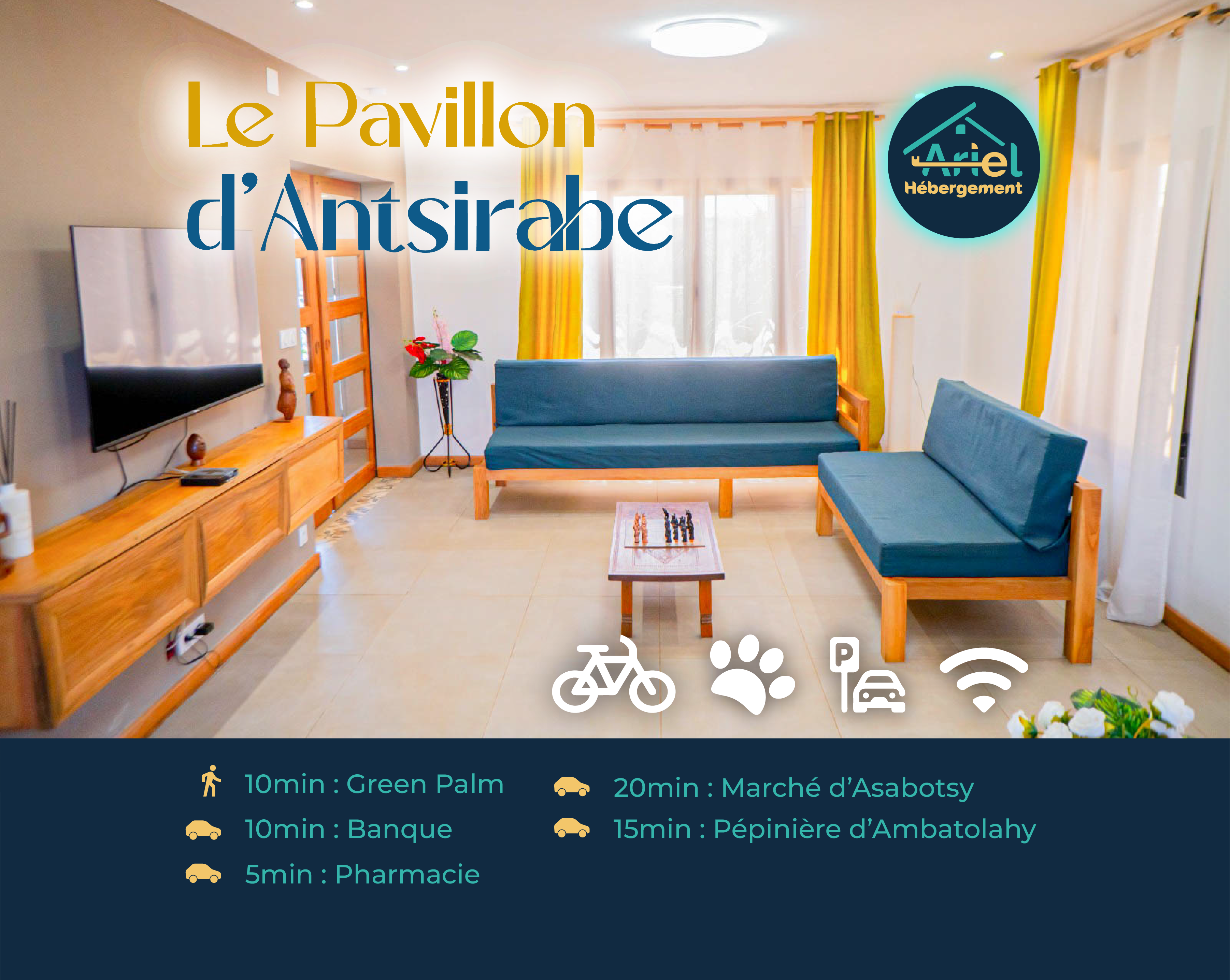 Le pavillon d'Antsirabe-Villa Elégante-Champêtres